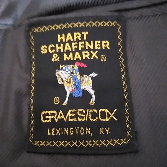 HART SCHAFFNER & MARX LEX KY MENS SZ 50L GREY PIN STRIPE 2 BUTTON SUIT JACKET - Picture 7 of 7